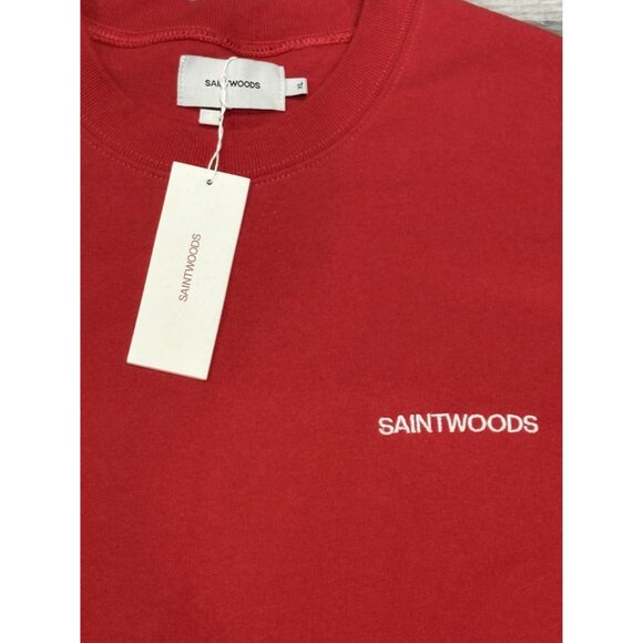 Saintwoods Logo Sweatshirt in Red - Picture 6 of 6